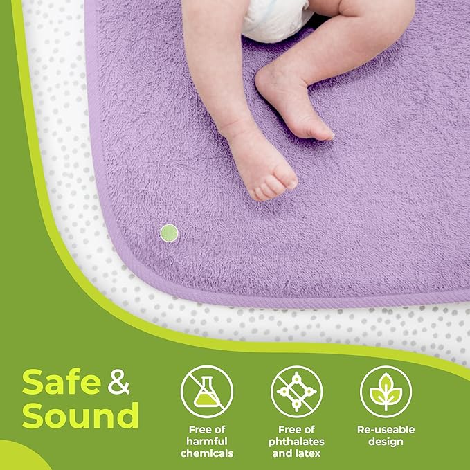 PeapodMats Bedwetting & Incontinence Waterproof Bed Mat - Reusable Underpad. Secure Placement & Breathable. Washable. Enviro Friendly 3x5 (Mauve) Mattress Protector & Pee Pad for Kids & Adults