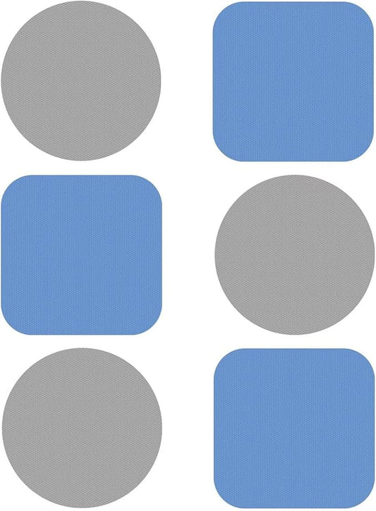 Leezmark 6pcs Jar Openers, Rubber Jar Opener Gripper Pads Kitchen Coasters Multi-function Jar Opener for Seniors with Arthritis Weak Hands(Gray, Blue)