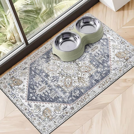 Dog Food Mats for Floors, Absorbent Dog Bowl Mat for Food and Water Dispenser Mat, Quick Dry Cat Food Mat Pet Supplies