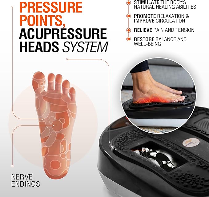 Power Legs Electric Foot Massager Machine with Remote Control, Adjustable Speed, Vibration - Calf Massager - Feet Massager for Neuropathy Pain Relief, Plantar Fasciitis, Leg Blood Circulation (Black)
