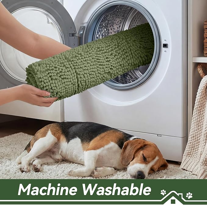 Bcoimo Super Absorbent Dog Door Mat, 36"*24" Anti Slip Mat for Muddy Paws, Pet Rugs for Dirty Paws Washable that Absorbs Moisture and Dirt, for Dog Cage and Pet Resting Carpet