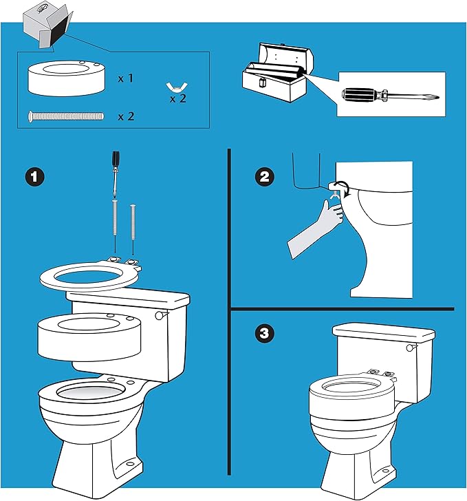 Carex Toilet Seat Riser, Elongated Raised Toilet Seat Adds 3.5 inches to Toilet Height, for Assistance Bending or Sitting, 300 Pound Weight Capacity Toilet Riser