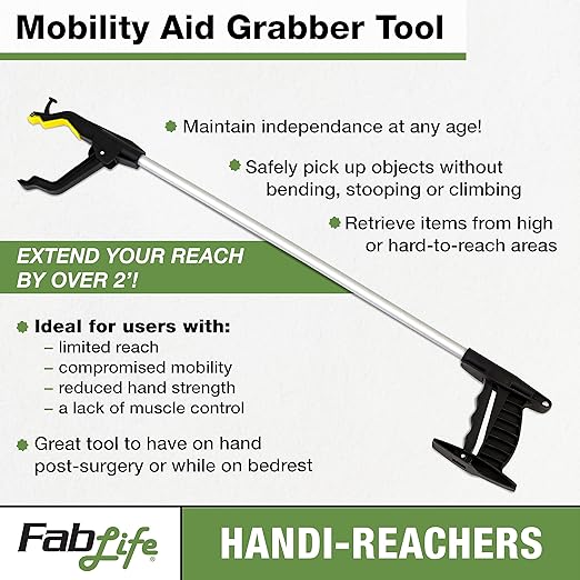 Handi-Reacher 50-1141 Long Reacher with Wired-Driven Jaws, 30" Length