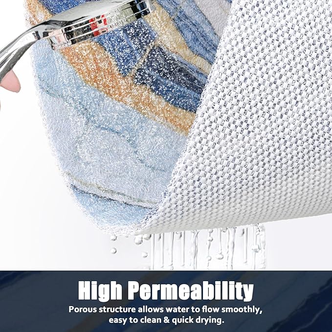Shower Mat Non Slip: 32x32 Inch Soft and Comfortable Square Shower Mat, PVC Loofah Massage Showe Mats for Inside Shower, Anti Slip Mat for Shower, Tub, Floor, Bathroom, Kitchen, Hotel, Quick Drying