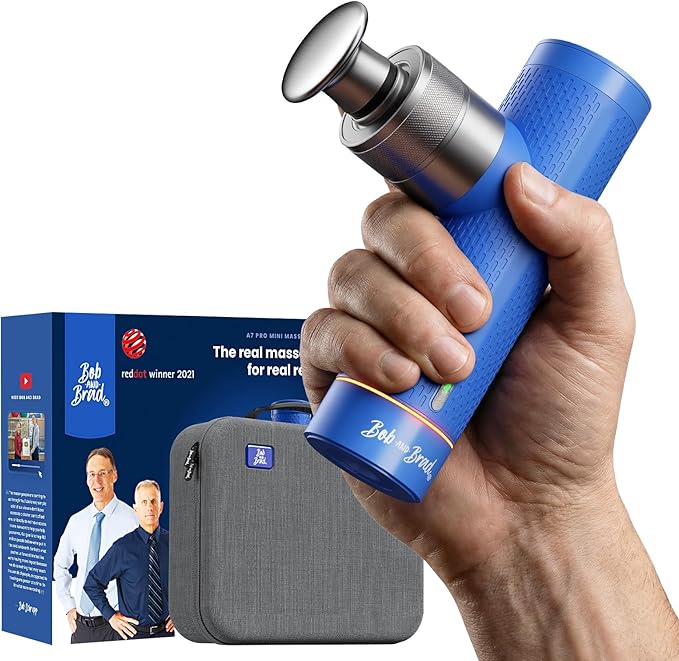 BOB AND BRAD A7 Deep Tissue Massage Gun FSA-HSA Eligible, 11mm Amplitude Percussion Massager for Back & Neck Pain Relief, Portable Muscle Recovery Gun with Metal Head, Quiet, Gift for Athletes