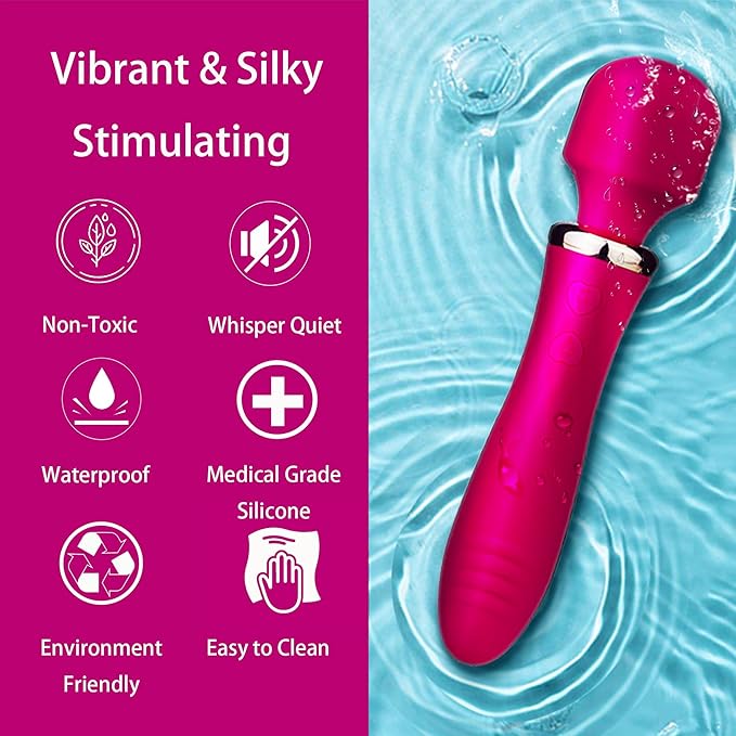 Handheld Back Massager, Electric Full Body Massager, (Red)