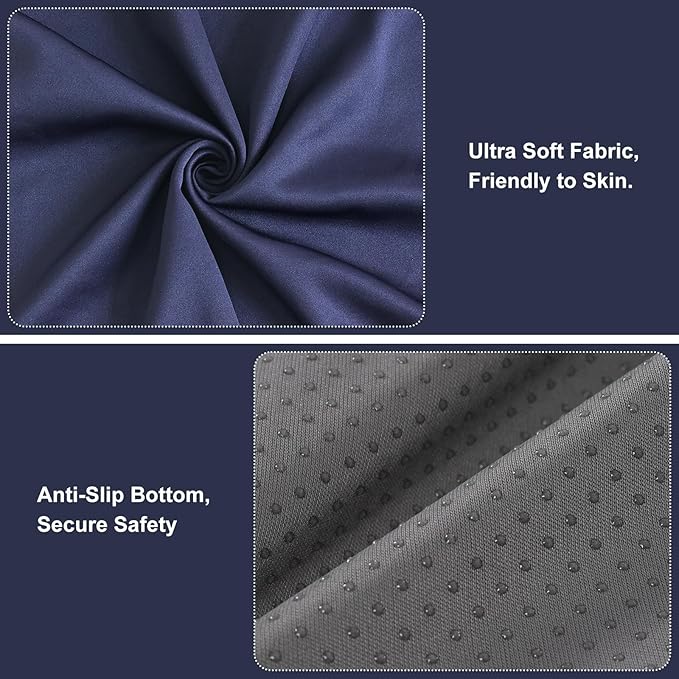 HAVARGO 2-in-1 Neck Pillow Lumbar Support Pillow for Recliner Couch& Glider Chair - High Resilient Foam Ergonomic Back Support for High-Back Rocking Chairs, Glider Rocker Replacement Cushions Navy S