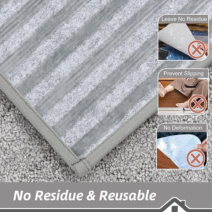 BEQHAUSE Edging Stair Treads for Wooden Steps 9" x 28", Non Slip Carpet Stair Treads Indoor Stair Runners, Soft Stair Rugs, Machine Washable, 100% Polyester, TPE Backing, 15pcs, Grey