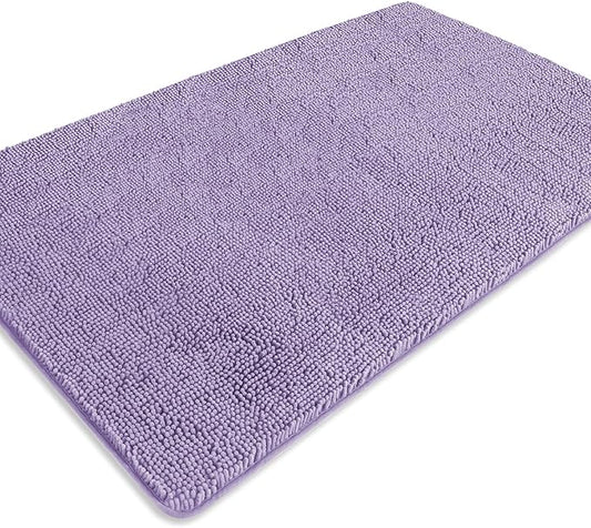 Bathroom Rugs 36 x 60 Inch – Extra Large Bath Mat | Absorbent and Washable Thick Chenille Bath Rugs Non-Slip Runner Rug for Bathroom, Shower, Tub(Lavender)