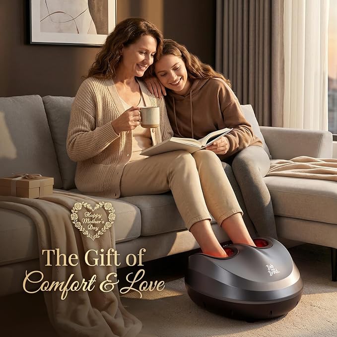 BOB AND BRAD Foot Massager Machine with Heat and Remote, Fits up to Size 14, FSA Eligible HSA Shiatsu Deep Kneading Foot Massager for Plantar Fasciitis and Neuropathy