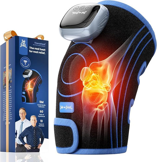 BOB AND BRAD Cordless Far Infrared Knee Heating Pad for Pain Relief, FSA-HSA Eligible Deep Tissue Heated Wrap for Arthritis, Meniscus Tear, Tendinitis, Portable Electric Brace for Elbow, Arm & Leg