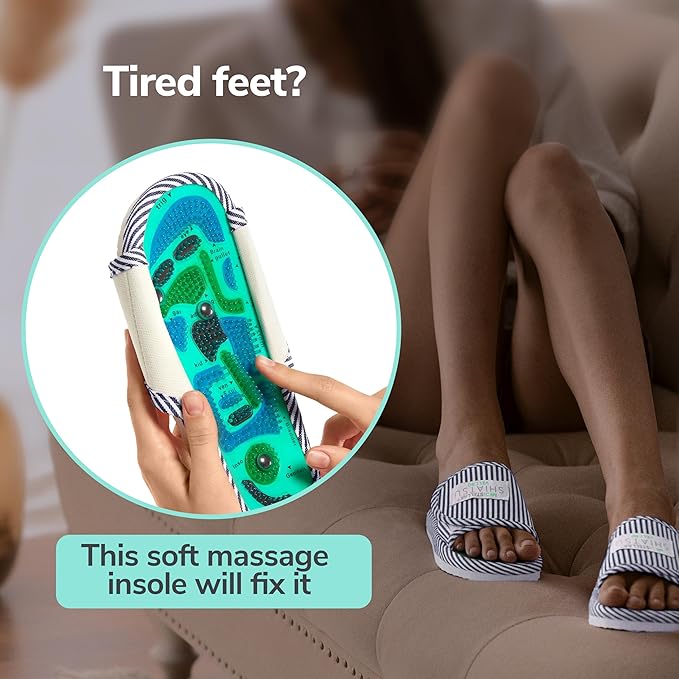 Acupressure Massage Slippers for Plantar Fasciitis & Neuropathy Relief – Reflexology Massager Sandals, Ideal Gift for Men & Women, Stress & Tension, Pain Management for Foot Health Gift