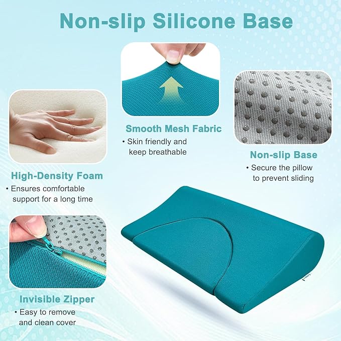 KAAMOS Bedsore Turning Wedge Pillow for Sleeping Anti Bed Sore Turnover Pillows After Surgery Hospital Inclined Sleepers Cushion for Bedridden Prevent Pressure Ulcer Bed Sores (23.6" Long)