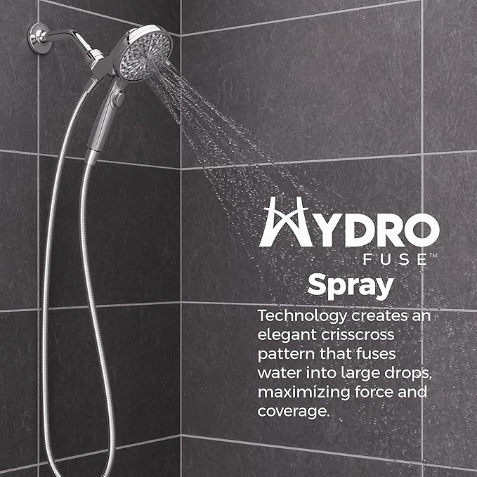 Pfister HydroFuse Handheld Shower Head, Hose Included, Magnetic Docking, 6-Function, 1.75 GPM, Polished Chrome Finish, 016WS2HFM01CC