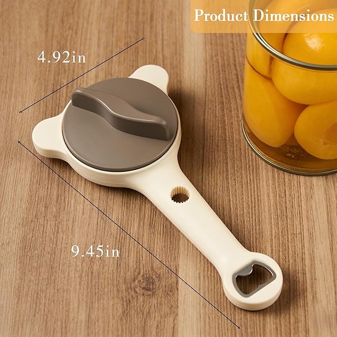 Jar Opener for Weak Hands & Seniors - Multi-Size Retractable Bottle and Jar Opener, ABS Can Opener for Jars Bottles Cans, Ergonomic Kitchen Helper for Arthritis