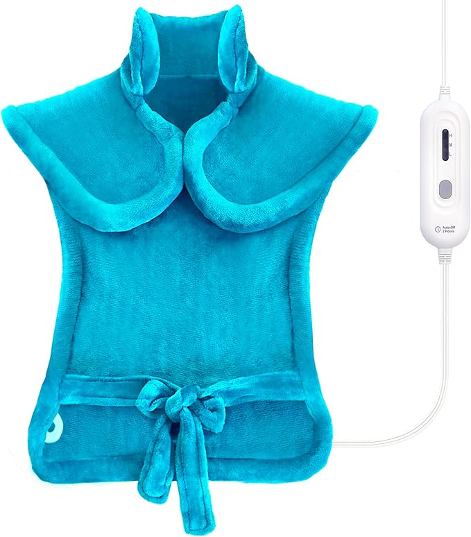 Tefici Heating Pad for Back Pain,Mothers Day Gifts for Women Men Mom Her，FSA Eligible HSA Approved,24'' x33''Fast Heating,Electric Heat Pad, 2H Auto-Off,Neck and Shoulder Heat Pad,ETL Certified,Blue