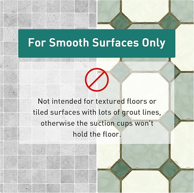 Large Square Shower Mat 27 x 27 Inch Clear Purple, Non Slip Shower Bathtub Mats for Inside Shower With Big Suction Cups Drain Holes, Anti Slip Bathroom Floor Stall Mats, Easy Clean, BPA-Free