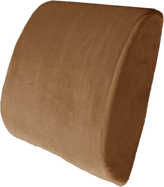 Bookishbunny Premium Memory Foam Lumbar Support Cushion Pillow (Brown)