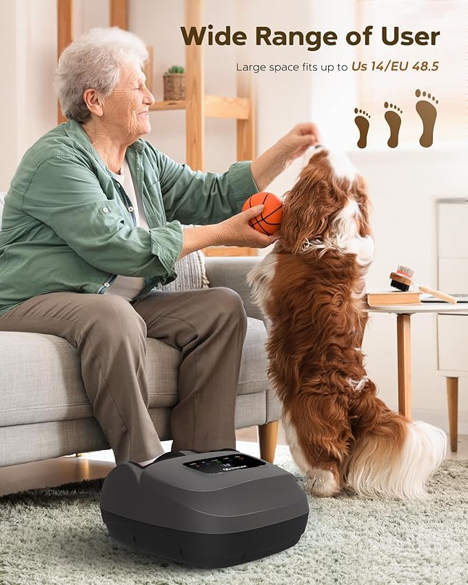 EaseZen Shiatsu Foot Massager with Heat & Remote, 2026 Upgraded Deep Kneading Foot Massager for Plantar Fasciitis, Neuropathy & Tired Feet, Fits Up to Size 14, Gifts for Mom