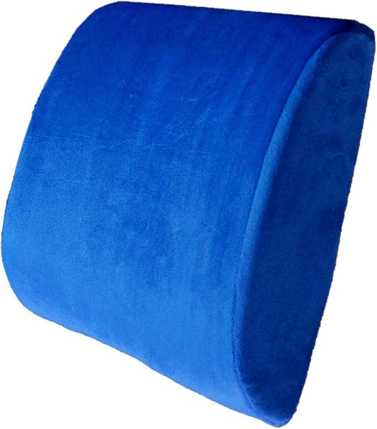 Bookishbunny Premium Memory Foam Lumbar Support Cushion Pillow (Blue)