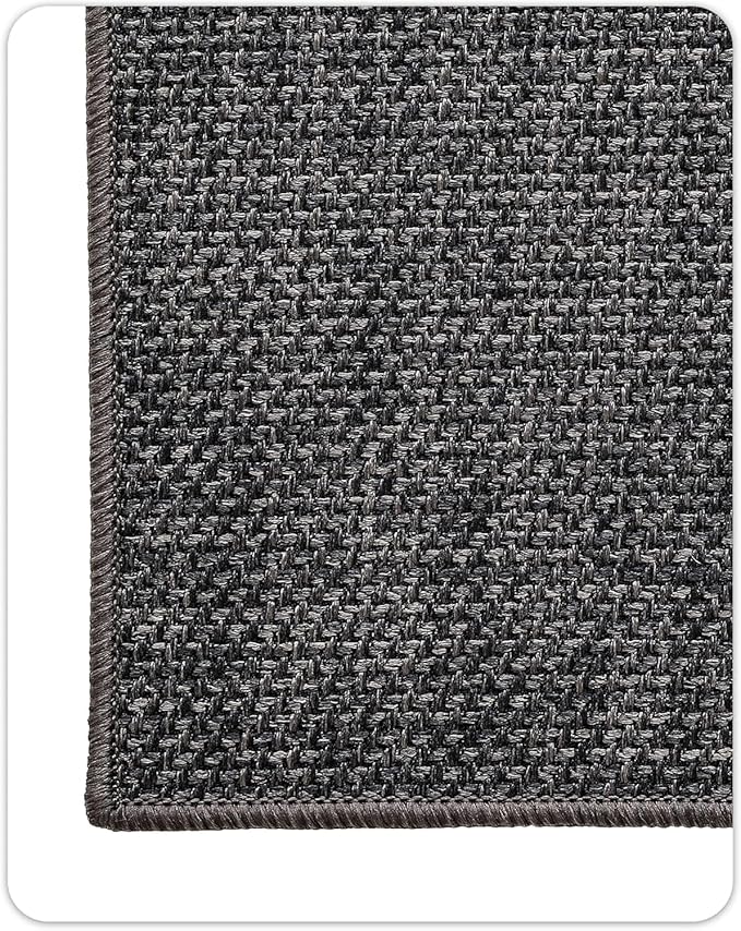 Color&Geometry Large Thin Front Door Mat Indoor Entrance Non Slip Rubber Backed, 36"x56" Indoor Door Mats for Entryway, Dirt Trapper Double Doormat, Washable Front Door Rugs, Charcoal Grey