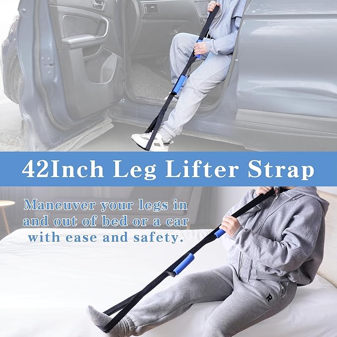 7PC Hip Replacement Kit After Surgery, Recovery Kit for Seniors with Grabber Reacher Tool, Sock Aid, 42" Leg Lifter Strap, Dressing Stick, Shoe Horn (33" Reacher Grabber Shoehorn Dressing Stick)