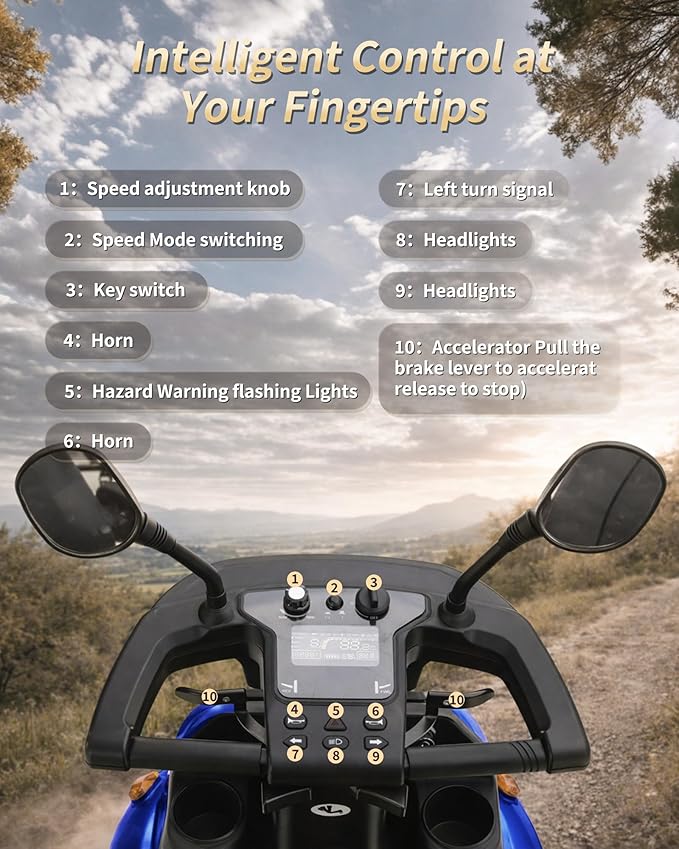 Ecomobi All-Terrain Heavy Duty Mobility Scooter for Seniors & Adults, 1000W Powerful Motor, 550 lbs Weight Capacity, 32 Mile Extended Range, 9 MPH, 13” Pneumatic Tires, Full Suspension, FDA Cleared