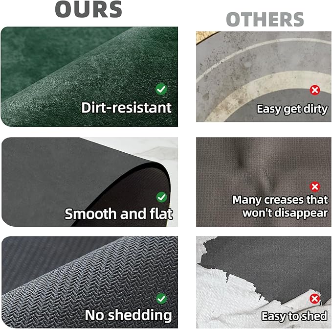 TYUU Bathroom Mat Quick Dry, Bathroom Rugs Non Slip Washable Thin Absorbent Bath Mat Fits Under Door Bathroom Floor Mat Perfect for Bath, Shower, or Sink 24"x48" Dark Green