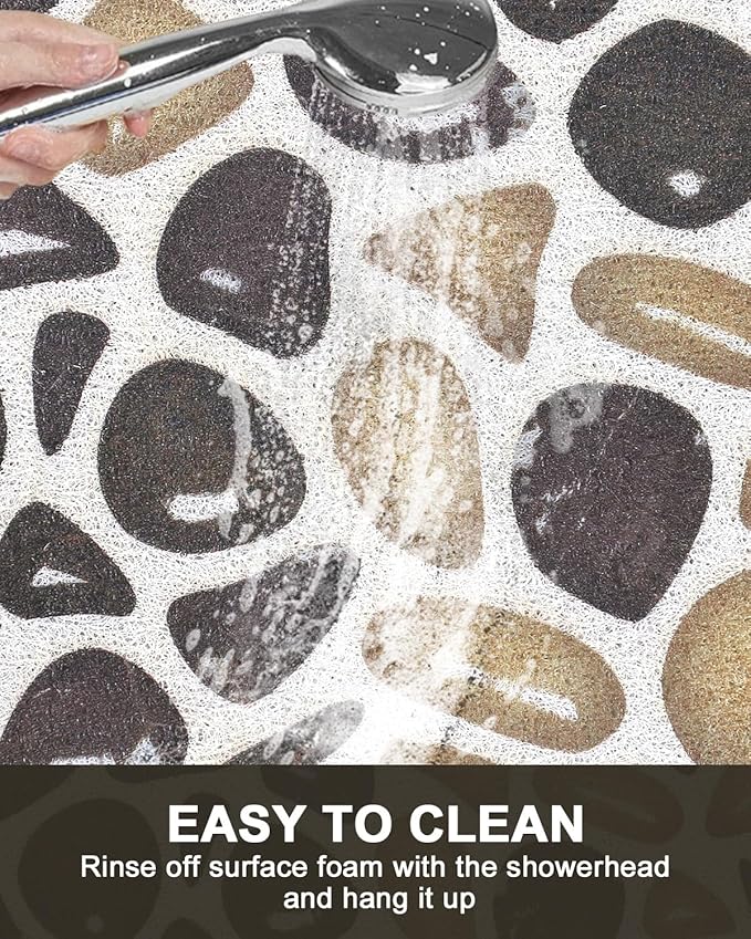 Bathtub Mat Non Slip: Anti Slip Shower Mat, Quick Drying Bath Tub Mats, Soft PVC Loofah Foot Massage Shower Floor Mat, Bath Mat for Shower, Tub, Bathroom, Floor, Kitchen, Pool, Hotel