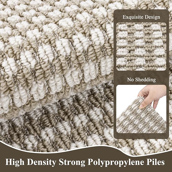 Ileading Runner Rug for Hallways 2.6'x10' Heavy-Duty Durable Entryway Floor Mat with Non Slip Rubber Backing Low-Pile High Traffic Carpet Machine Washable Accent Rugs for Kitchen, Living Room