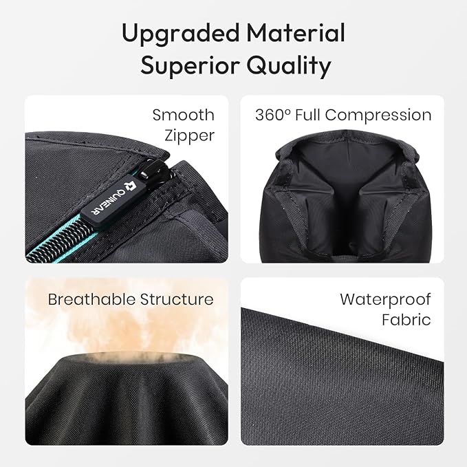 QUINEAR Leg Massager for Circulation and Pain Relief, Heating Leg Compression Massager with 3 Modes, Foot and Calf Massager with 3 Intensities 3 Heats - Gift for Mom and Dad