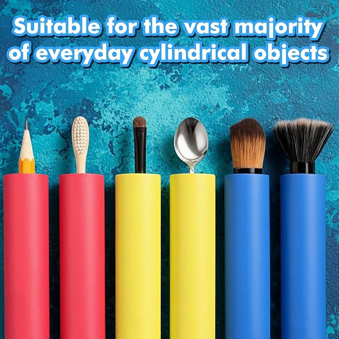6 Pcs Foam Grip Tubing Adaptive Utensils Grip Tubing Tools Foam Tubing for Handle Grip Elderly Disabled Handicapped (3 Colors)