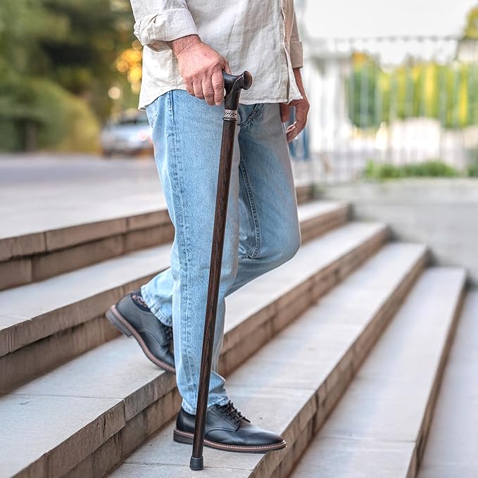 Asterom Handcrafted Canes for Men - Ergonomic, Stylish, Wooden Walking Cane for Men, Cool Walking Sticks for Seniors