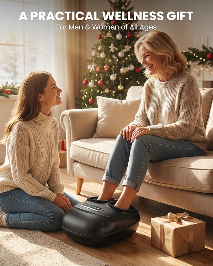 CILI Foot Massager with Heat, Shiatsu Foot Massager for Neuropathy & Plantar Fasciitis Relief, Heated Feet Massager with Deep Kneading,Compression,Vibration,Mothers Day Gifts for Mom, FSA Eligible HSA