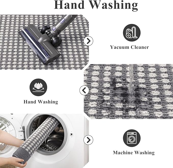 Ileading Indoor Door Mat 3x5ft Absorbent Dog Mats for Muddy Paws,Machine Washable Small Living Room Area Rug with Non-Slip Rubber Backing Low-Profile Inside Carpet for Hallway,Kitchen