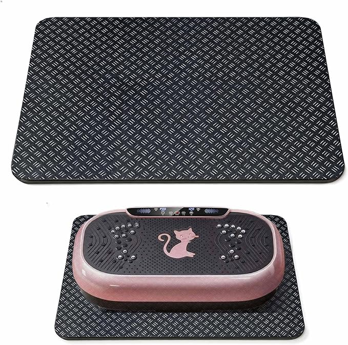 Upgraded Double-Sided Non-Slip Surface Mat for Vibration Plate Machine - Anti Vibration Pad & Exercise Mat for Most Vibration Platform Machines, Reduce Noise Accessories, Protect Floors & Carpet