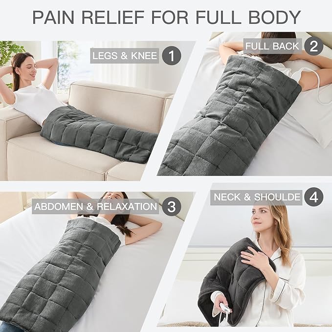 Weighted Heating pad XL 17''x33'' fsa Eligible Items only List hsa Store Eligible Items only Heating Pads Large Heated pad for Back for Mom Dad