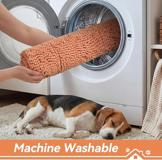Bcoimo Super Absorbent Dog Door Mat, 36"*24" Anti Slip Mat for Muddy Paws, Pet Rugs for Dirty Paws Washable that Absorbs Moisture and Dirt, for Dog Cage and Pet Resting Carpet