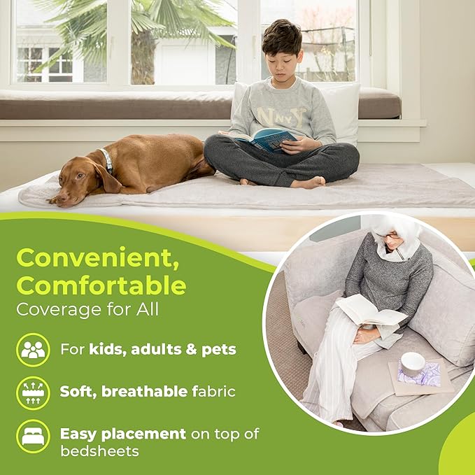PeapodMats Bedwetting & Incontinence Waterproof Bed Mat - Reusable Underpad. Secure Placement & Breathable. Washable. Enviro Friendly 3x5 (Sand) Mattress Protector & Pee Pad for Kids & Adults