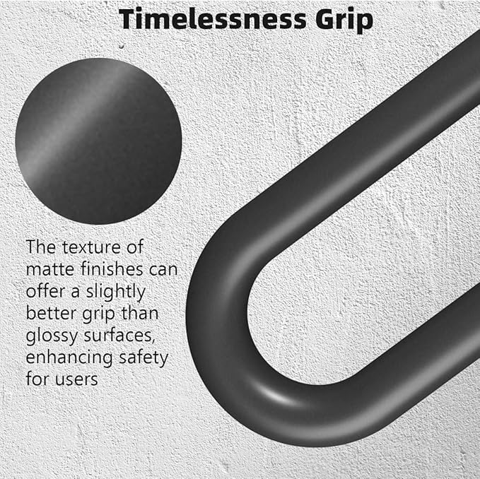 Hand Rails for Outdoor Steps Stair Railing Indoor Rail Metal Heavy Duty Non-Slip 1-3 Step Wall Mount Grab Bars U-Shape Safety Handle Garage Porch Courtyard Doorways (2 Pack 16")