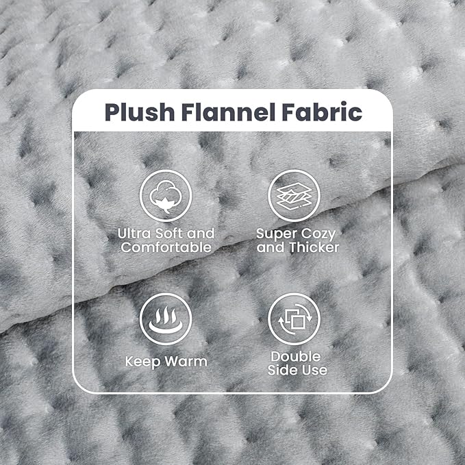 Heating Pad - Electric Heating Pad for Back Pain and Cramps Relief, Moist Heat Pad for Shoulder, Knee, Neck, 6 Heat Settings & Auto Shut Off and Machine Washable, 24" x 12"