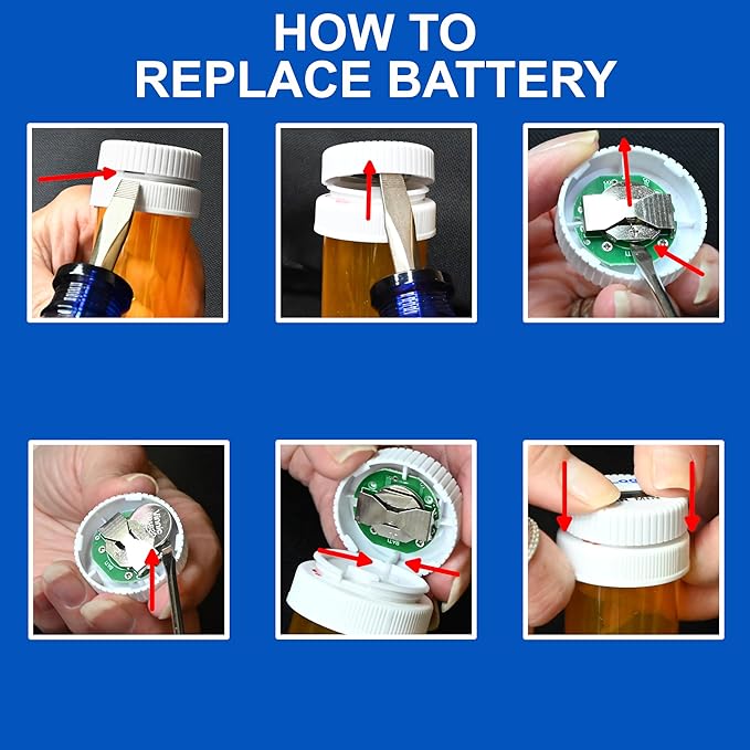 Medicine Timer-Medication Tracker-Pill Reminder for Prescriptions and Children's Liquid Medicine-Easy to Use