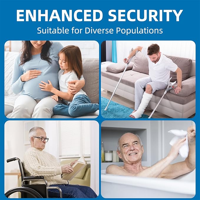 Toilet Grab Bar 24*27.5 Inch, Zynuhmo Anti-Slip U Shaped Support Rail with Paper Holder, SUS304 Stainless Steel Knurled Safety Handrails with Leg for Elderly Disabled Pregnant(1.25'' Dia Tube, Chrome)