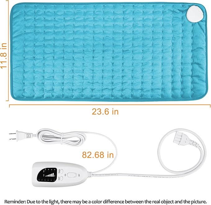 Electric Heating pad for Back Neck Shoulder Knee Arms Legs- Electric Heat Pads with 6 Heat Settings & Auto Shut Off &Dry/Moist Heat Heating Pad for Birthday Mother Father Girl Men Women