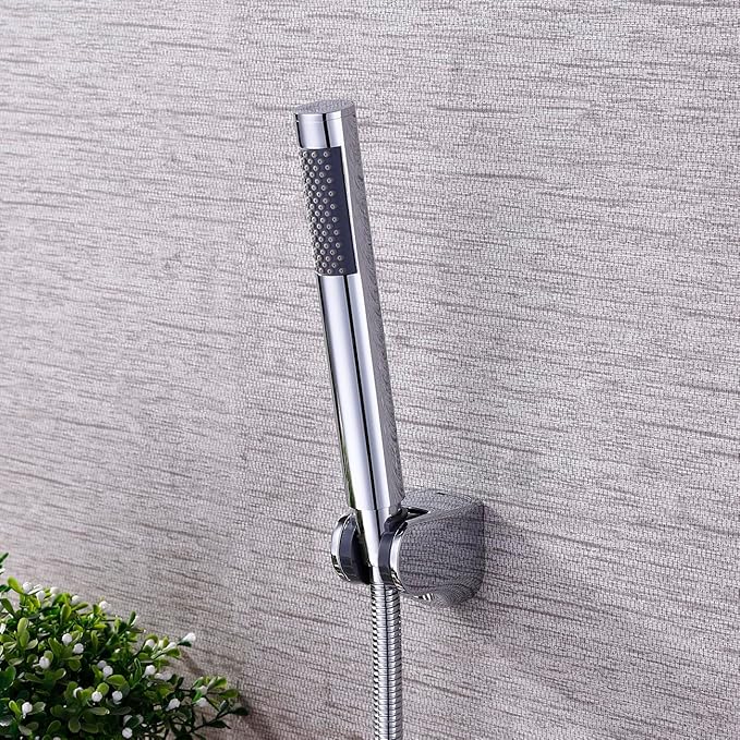 KES Bathroom Handheld Shower Head with Extra Long Hose and Bracket Holder Shower Wand Polished SUS304 Stainless Steel, LP150-PS