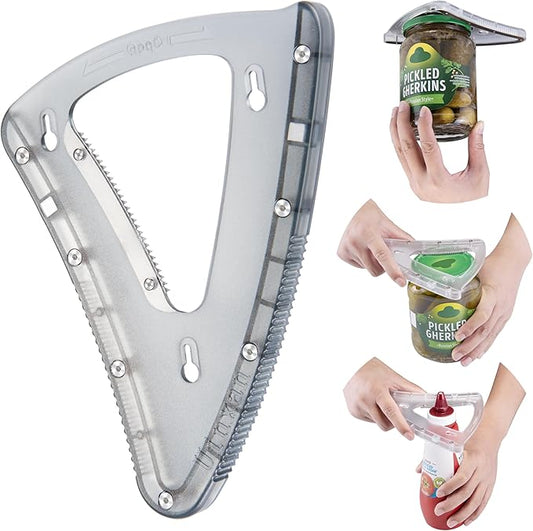 Uinxan Jar Opener for Weak Hand & Seniors with Arthritis,Handheld & Under Kitchen Cabinet-Twist Off Bottle Caps,One-Handed Magnetic Lid Open,Unique Gadget–Gift for Elderly,Women&Men (Blue)