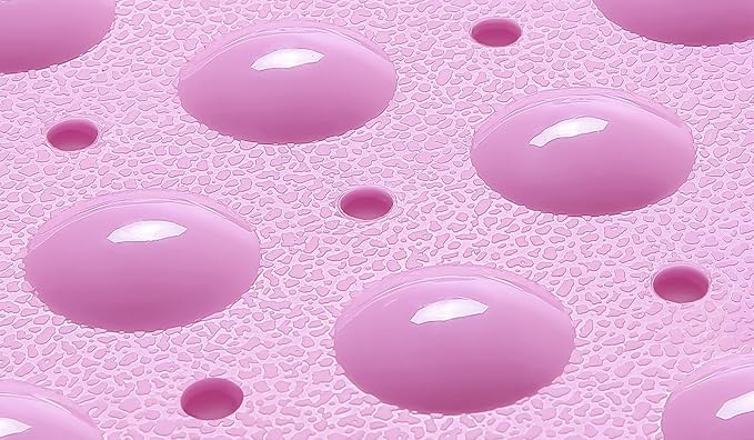 Extra-Long Non-Slip Bathtub & Shower Mat 39”x16” (Smooth/Non-Textured Tubs Only) Safe, Clean, Machine-Washable, Superior Grip&Drainage, Vinyl, Opaque Pink