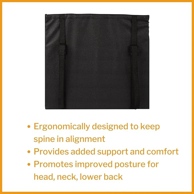 McKesson Back Support Cushion for Wheelchairs and Office Chair, Lumbar Support, Foam, 16 in x 17 in, 1 Count