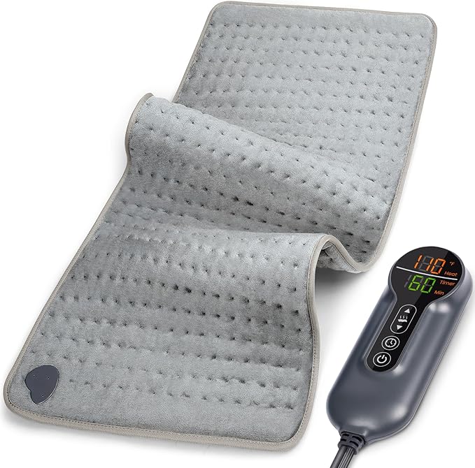 Heating Pad - Electric Heating Pad for Back Pain and Cramps Relief, Moist Heat Pad for Shoulder, Knee, Neck, 6 Heat Settings & Auto Shut Off and Machine Washable, 30" x 16"