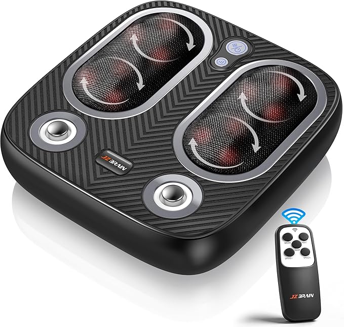 Foot Massager, Shiatsu Foot Massager Machine with Vibration for Plantar & Neuropathy, Electric Foot Massager for Fasciitis Relief & Circulation - 3 Intensity, 3 Modes